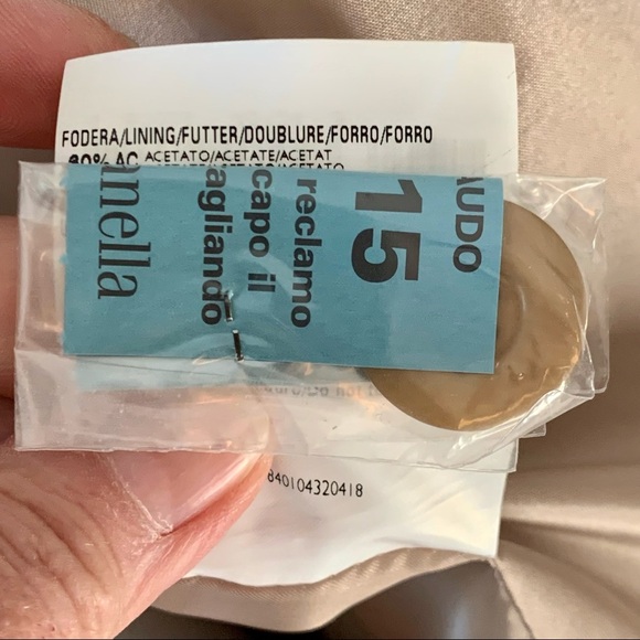 New ZANELLA Amanda Cotton Blend Woven Tan Blazer Made in Italy Career Tailored - Picture 12 of 16